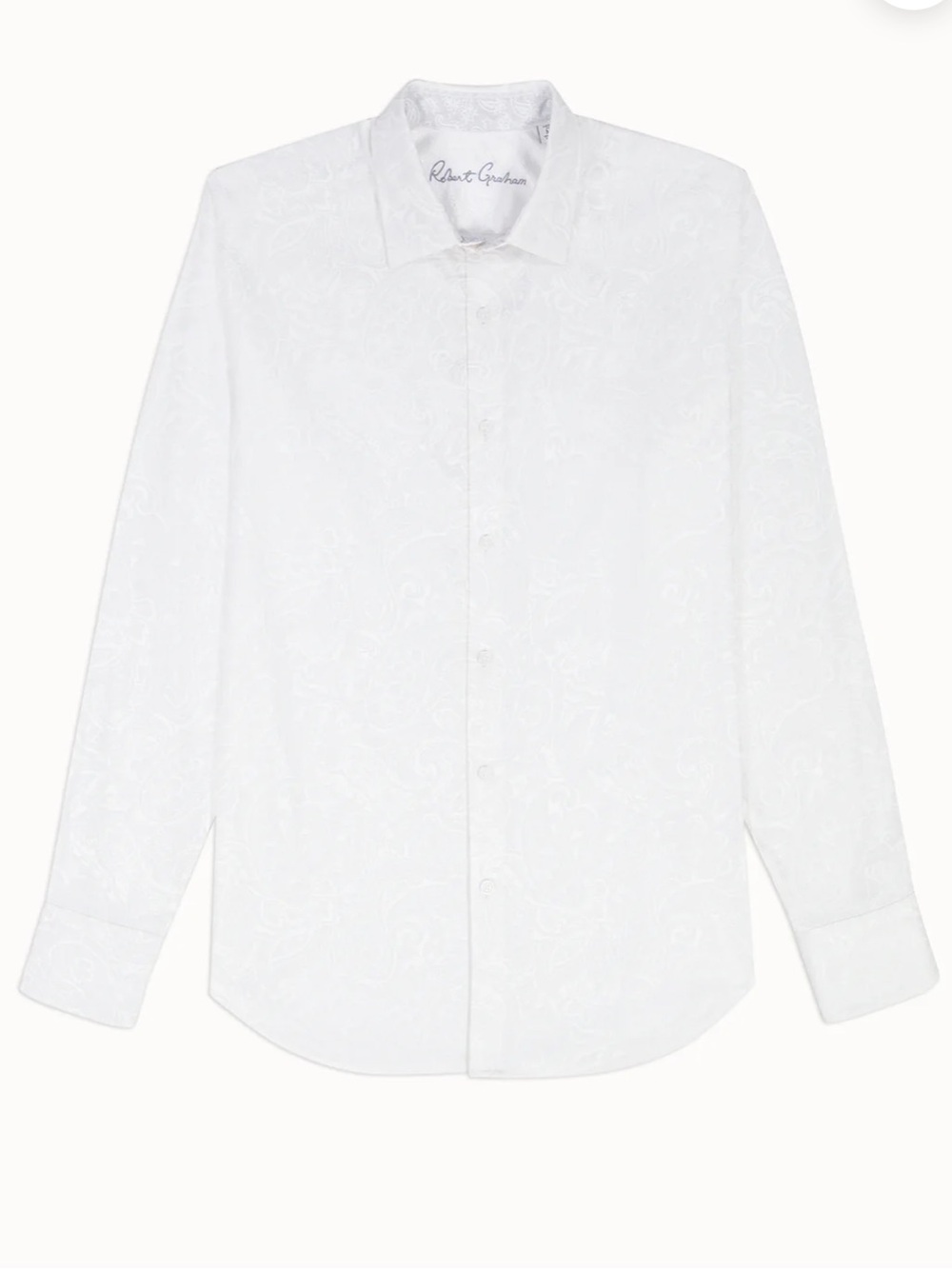Robert Graham Hudson Long Sleeve Button Down Shirt White Men’s 3XL